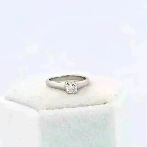 Tiffany & Co Platinum Lucida © .36ct Diamond Engagement Ring Discontinued Size 3 - Picture 4 of 15